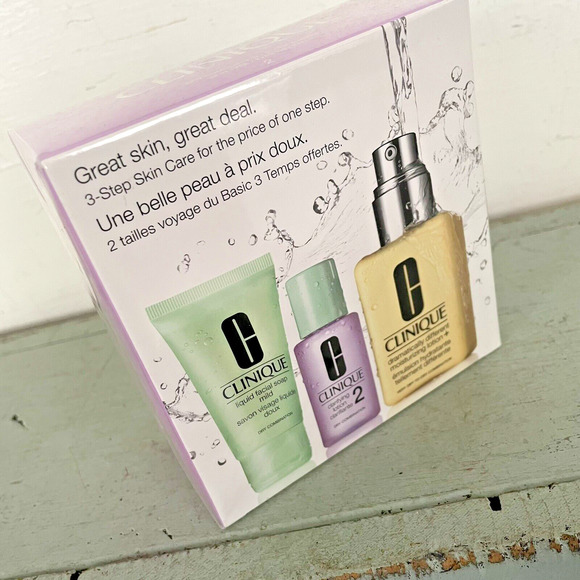 Clinique 3 Step Skincare System Type 2 Dry / Combination Travel Size Set SEALED - Picture 9 of 9